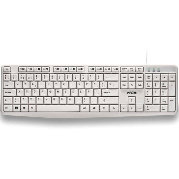 NGS Heritage Teclado Blanco QWERTY Español USB